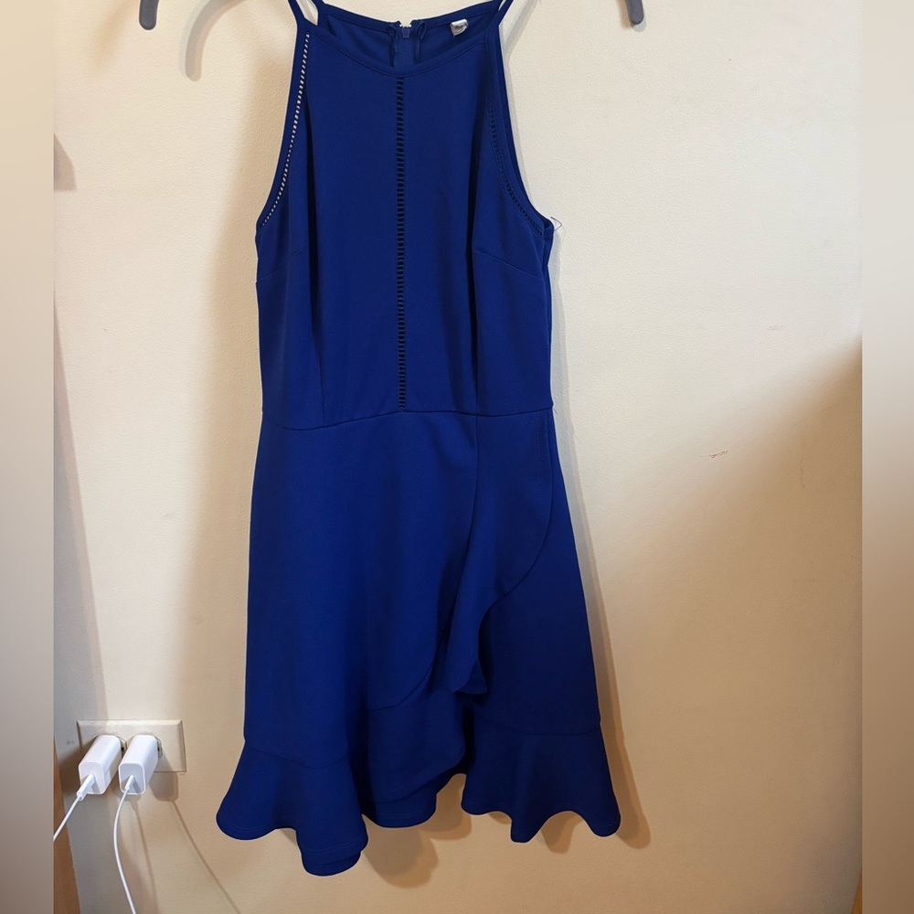 Blue Halter Mini Dress Size Small